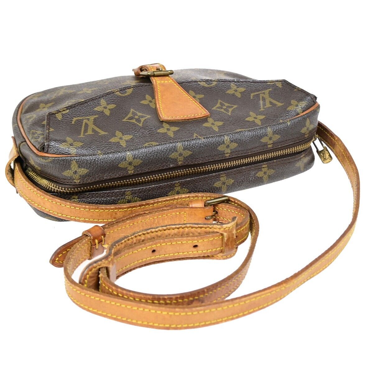 LOUIS VUITTON Jeune Fille MM Shoulder Bag Monogram Leather Brown M51226 33EB027