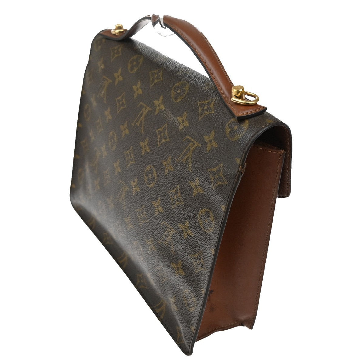LOUIS VUITTON Monceau 28 Hand Bag Monogram Leather Brown France M51185 32TA229