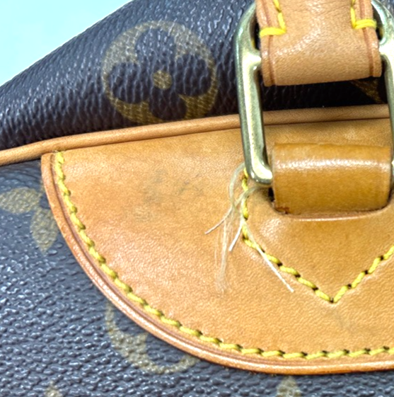 LOUIS VUITTON LV Logo Deauville Hand Bag Monogram Leather Brown M47270 18MA223