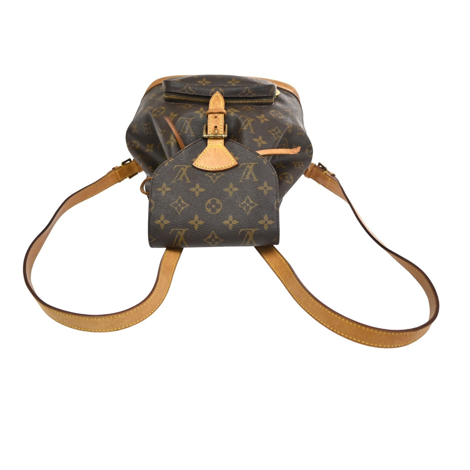LOUIS VUITTON Montsouris MM Backpack Bag Monogram Leather Brown M51136 18KC526