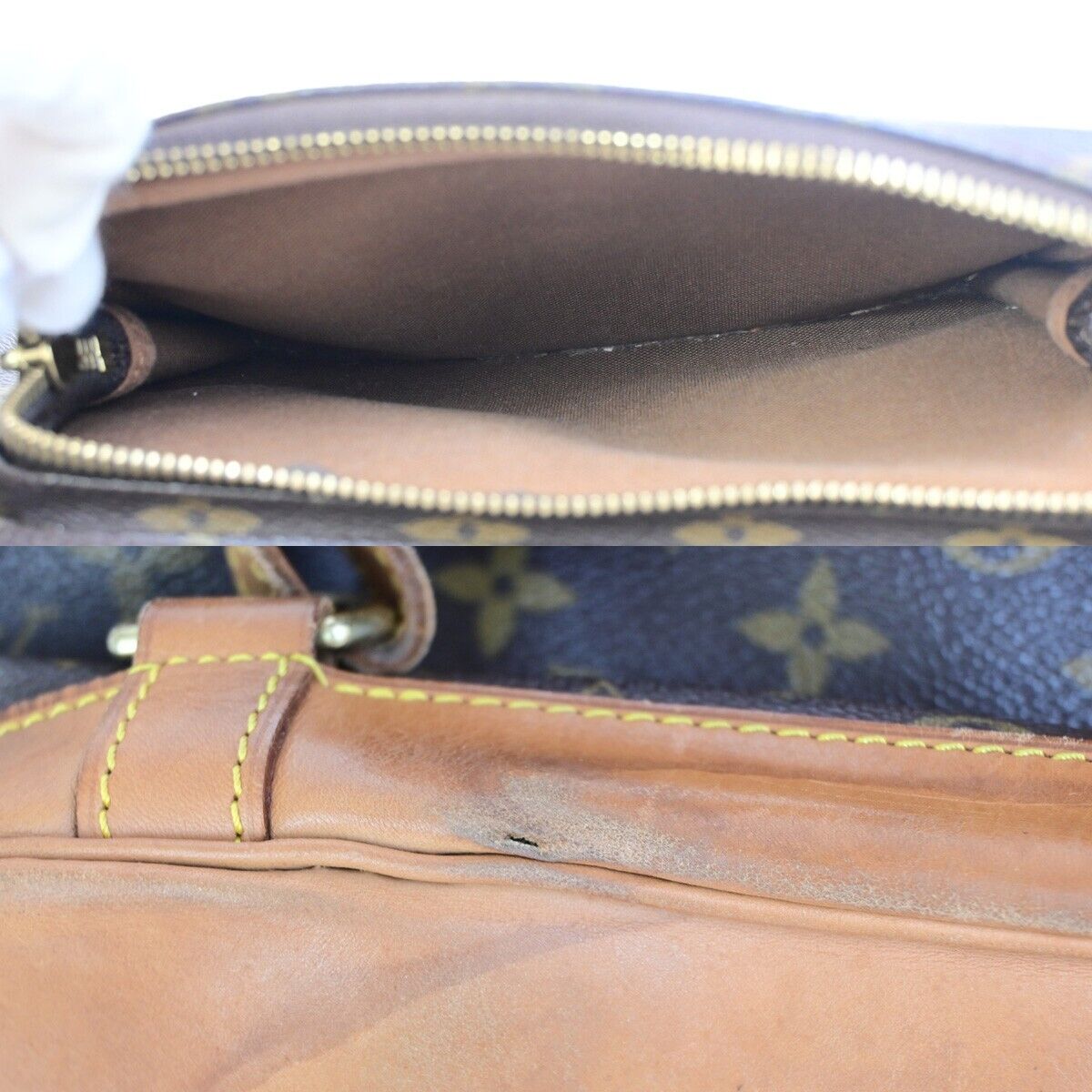 LOUIS VUITTON Montsouris GM Backpack Bag Monogram Leather Brown M51135 71FB219