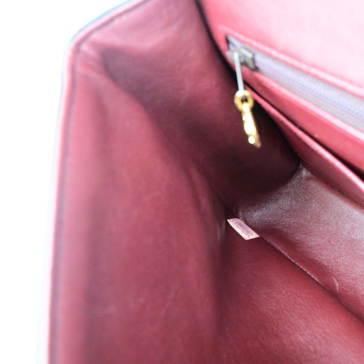 CHANEL Matelasse 25 Double Flap Chain Shoulder Bag Leather BK Vintage 344RK671