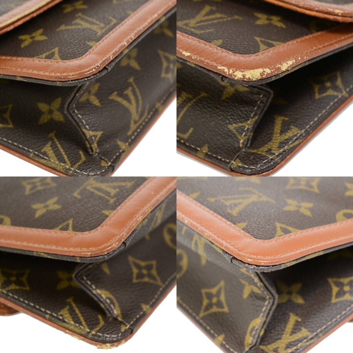 LOUIS VUITTON Pochette Dam PM Clutch Hand Bag Monogram Leather BN M51812 09EC595