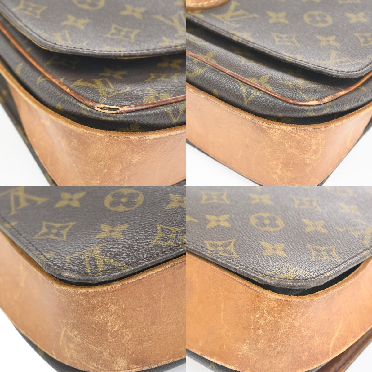 LOUIS VUITTON Cartouchiere GM Shoulder Bag Monogram Leather Brown M51252 65CA752