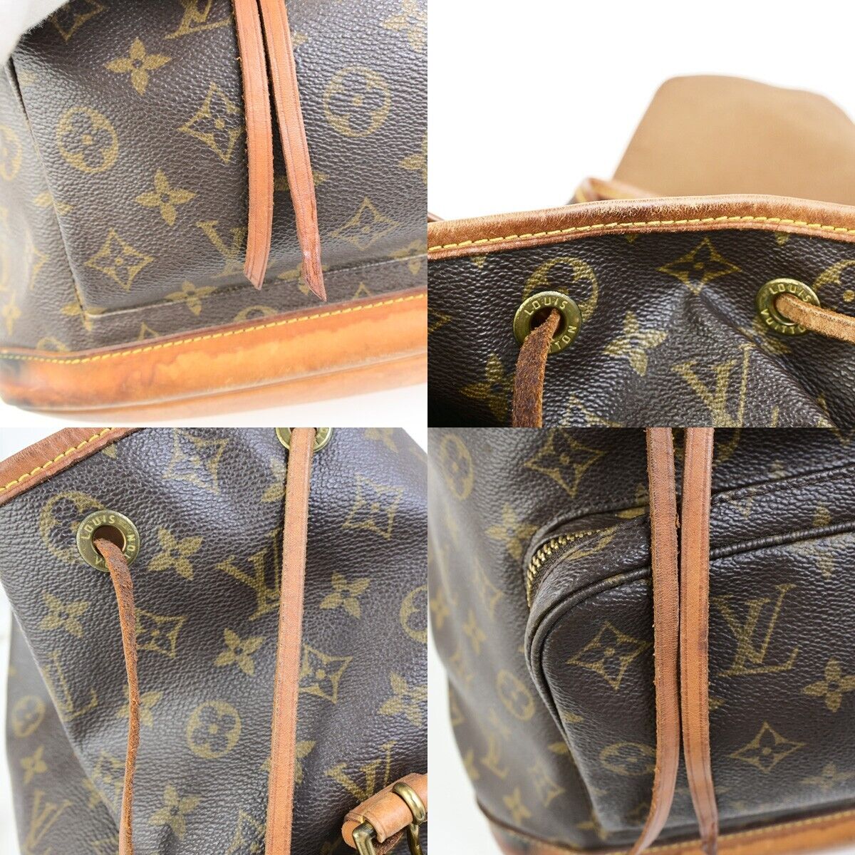 LOUIS VUITTON Montsouris GM Backpack Bag Monogram Leather Brown M51135 71FB219