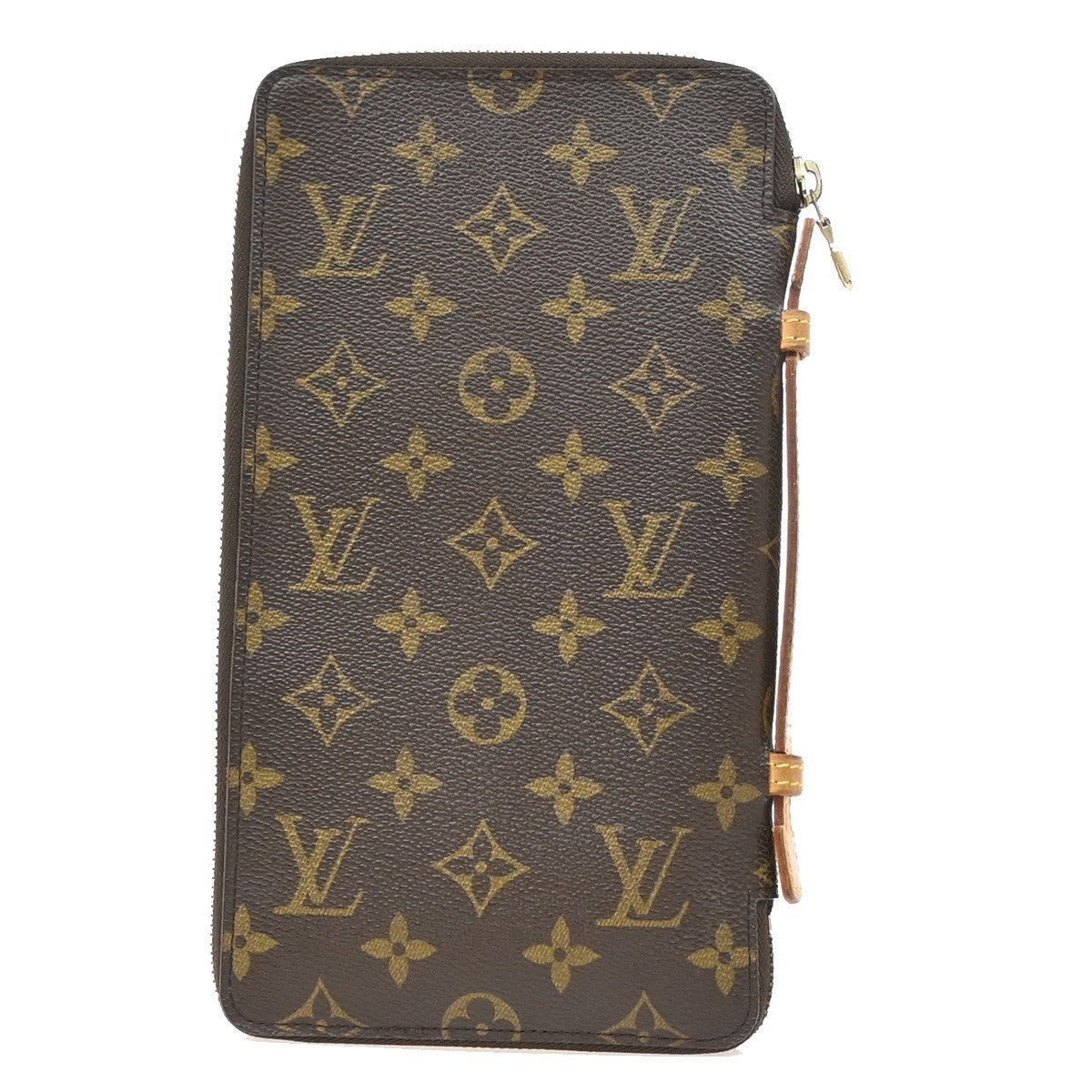 LOUIS VUITTON Organizer De Voyage Wallet Monogram Leather Brown M60119 86KB367