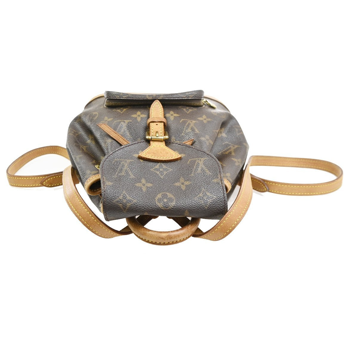 LOUIS VUITTON Mini Montsouris Backpack Bag Monogram Leather Brown M51137 76SA064