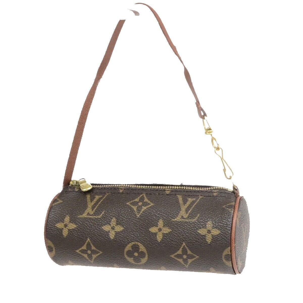 LOUIS VUITTON Logo Papillon Pouch Hand Bag Monogram Leather BN M51380 62ED983