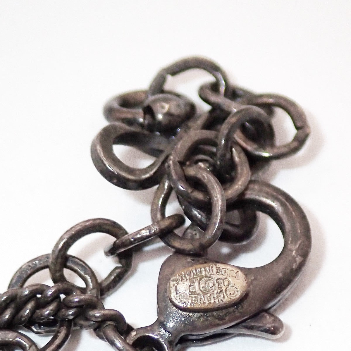 CHANEL CC Logo Mademoiselle Coin Pendant 03P Necklace Metal France 85RL891