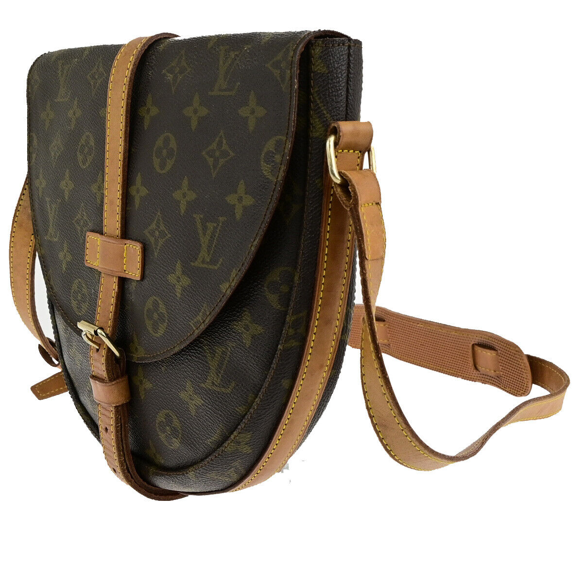 LOUIS VUITTON Chantilly GM Shoulder Bag Monogram Leather Brown M51232 69SJ611