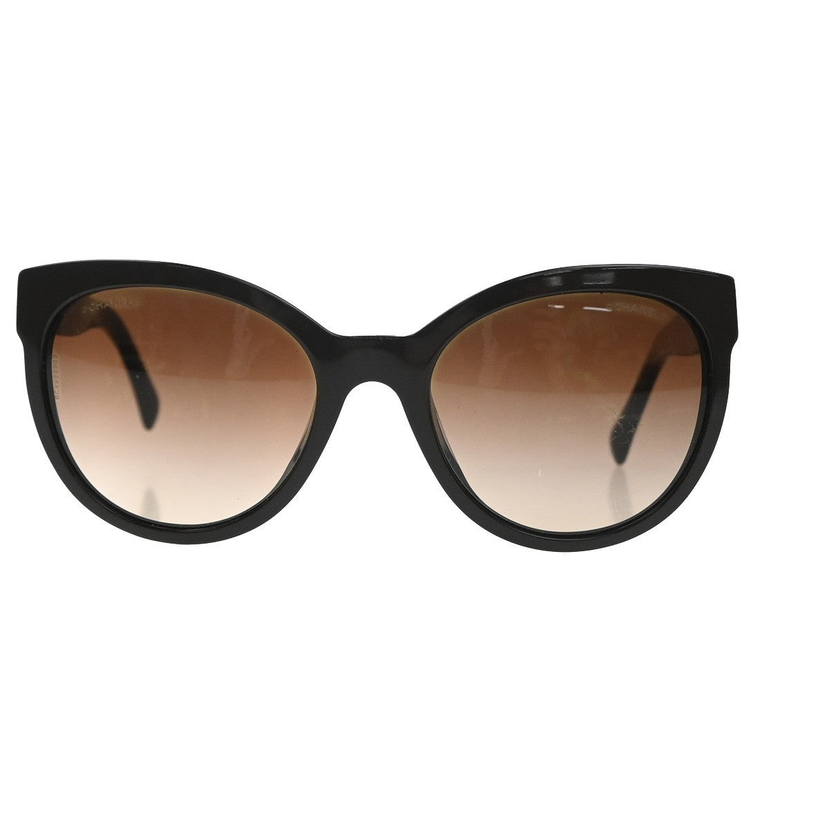 CHANEL CC Logo Sunglasses Eye Were Plastic Metal Brown Italy 5315-A 62RL992