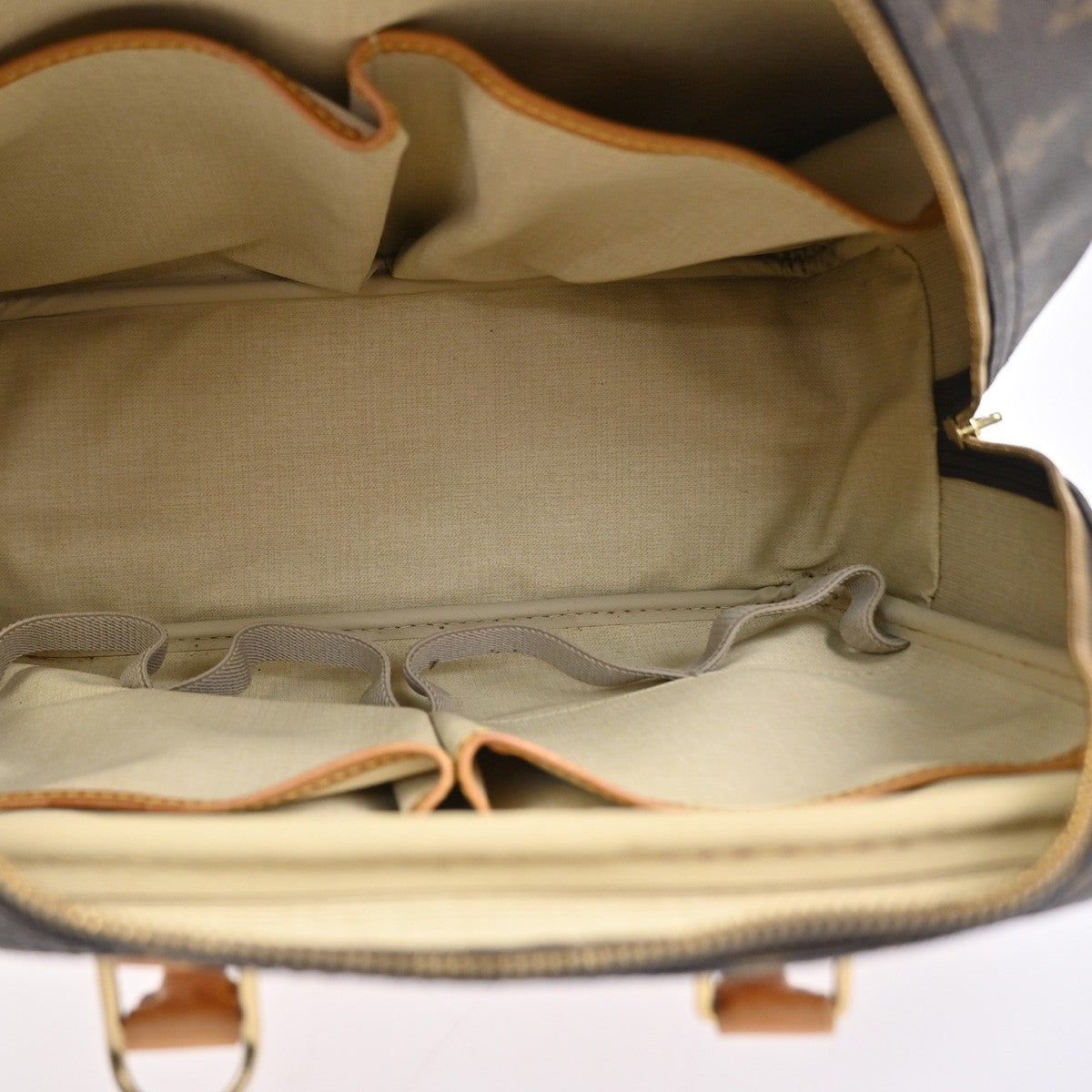 LOUIS VUITTON LV Logo Deauville Hand Bag Monogram Leather Brown M47270  80CA922