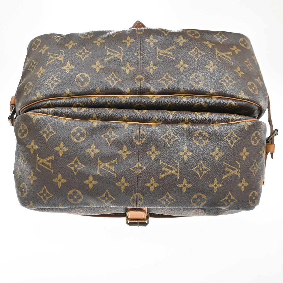 LOUIS VUITTON Saumur 35 Shoulder Bag Monogram Leather Brown M42254 86MA460