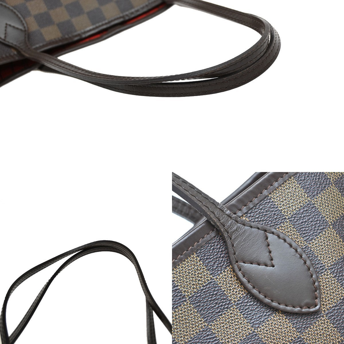 LOUIS VUITTON Neverfull MM Shoulder Bag Damier Ebene Leather BN N51105 94KB305