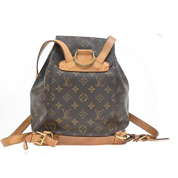 LOUIS VUITTON Montsouris MM Backpack Bag Monogram Leather Brown M51136 72KC944