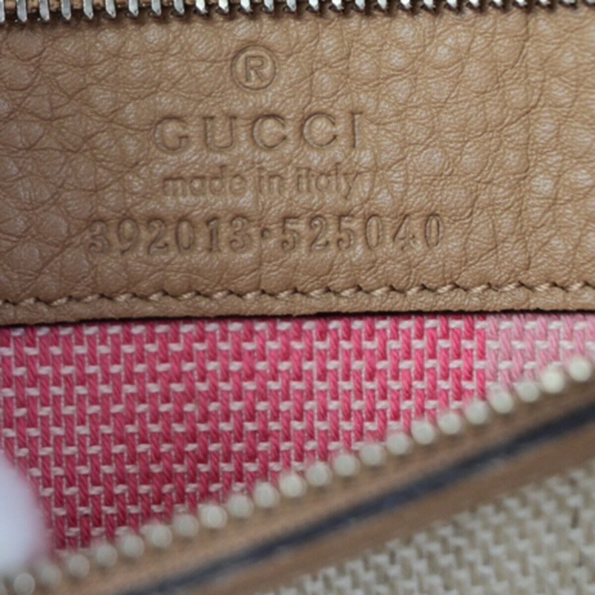 GUCCI GG Logo Daily 2Way Shoulder Hand Bag Bamboo Leather Pink Beige 75FB208
