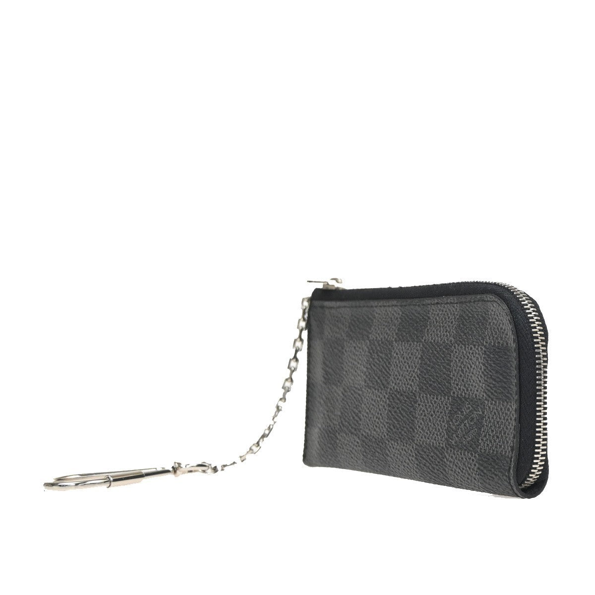 LOUIS VUITTON Pochette Cle Key Pouch Damier Graphite Leather  BK N61237 35RL928