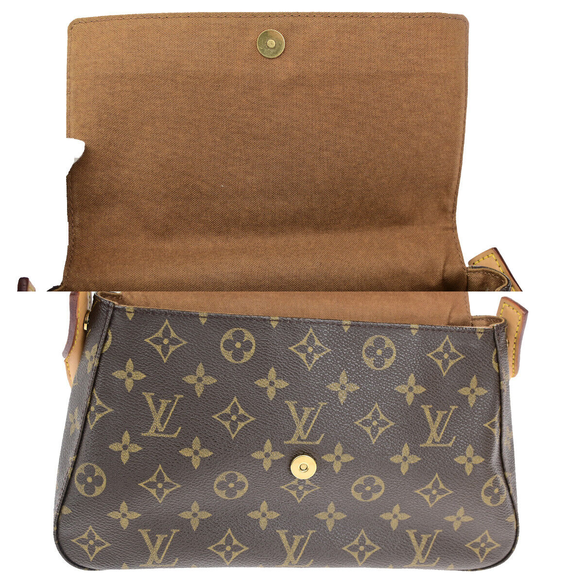 LOUIS VUITTON Mini Looping Hand Bag Monogram Leather Brown France M51147 10YG304