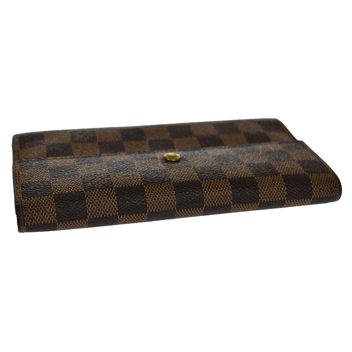 LOUIS VUITTON International Trifold Wallet Damier Leather Brown N61215 36SH437