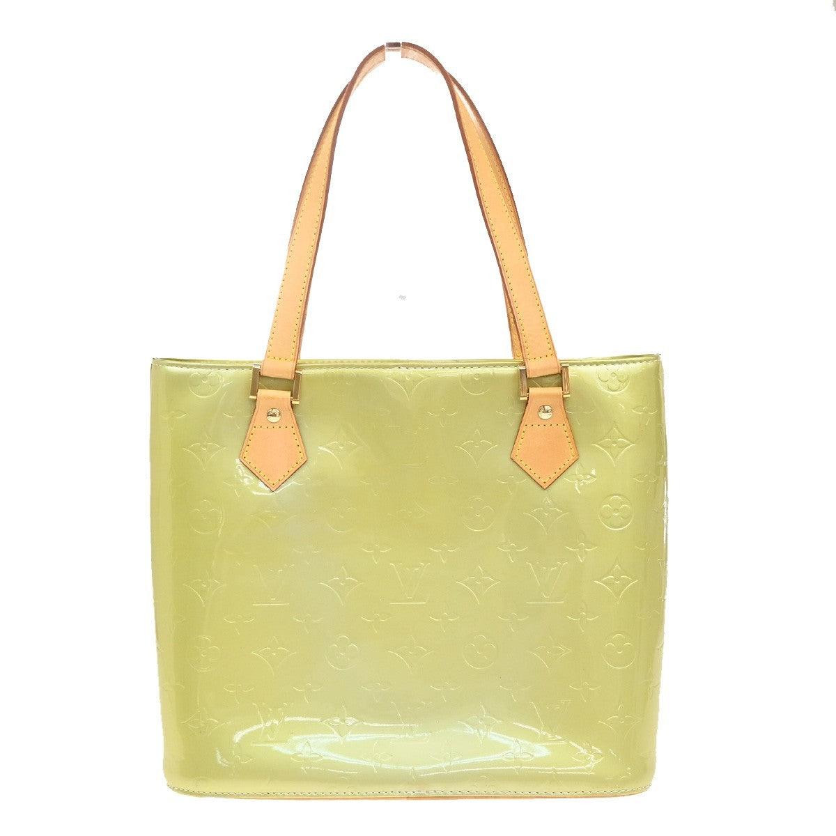 LOUIS VUITTON Monogram Vernis Houston Gris Hand Bag Green Spain M91053 31CA087