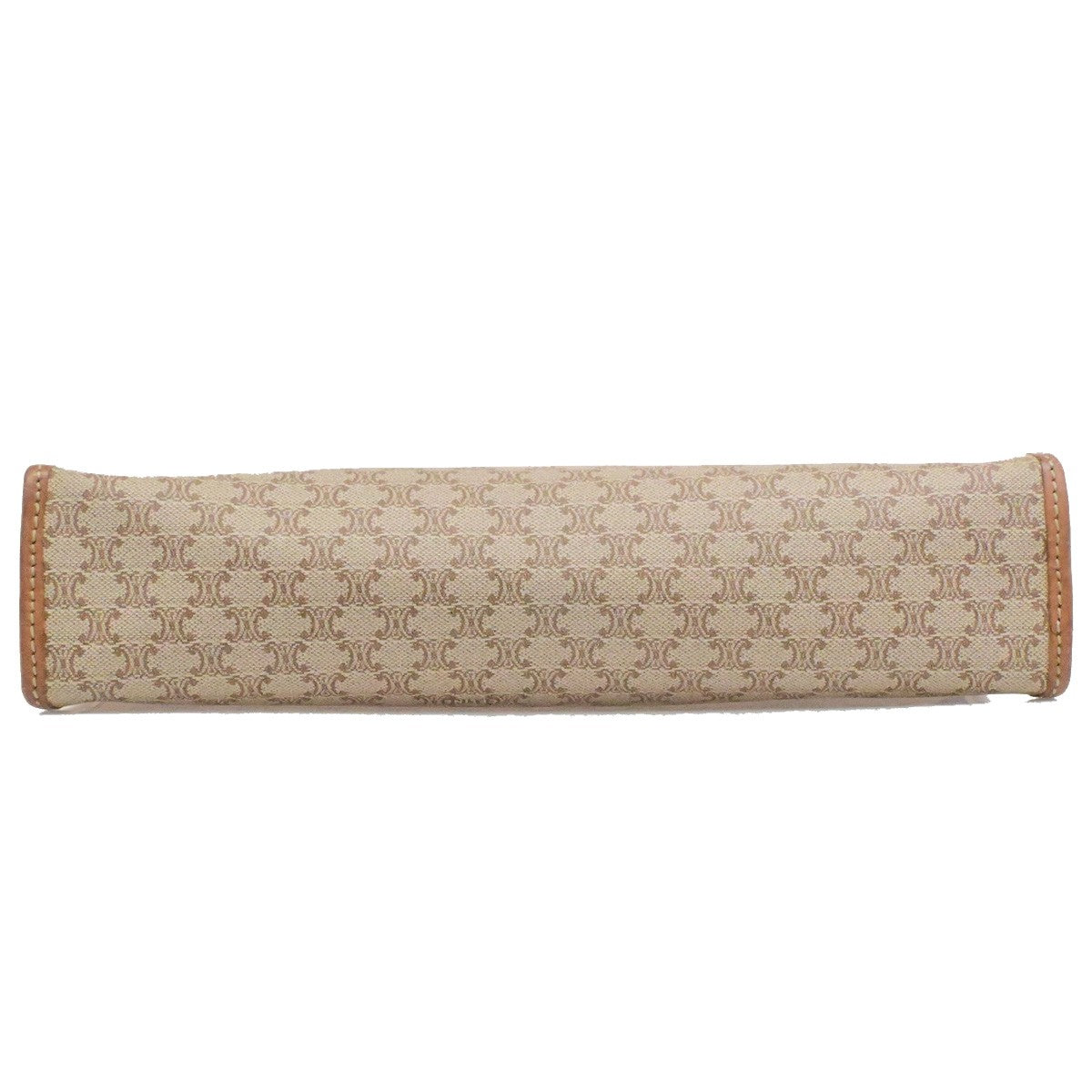 CELINE Logo Macadam Pattern Clutch Bag PVC Leather Brown GHW Italy 07YH137