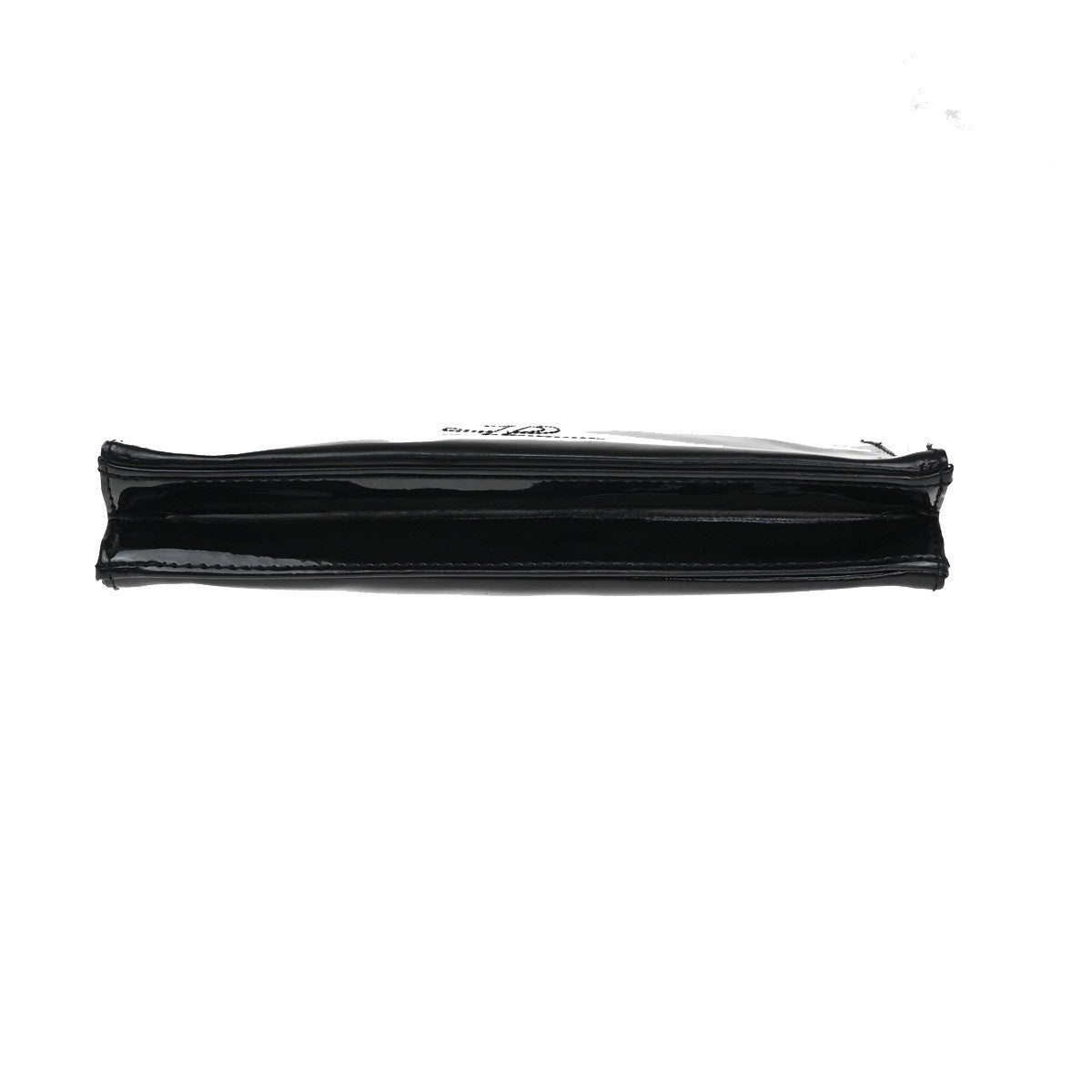 YVES SAINT LAURENT YSL Logo Pouch Bag Patent Leather Black Pink GHW 03KB043