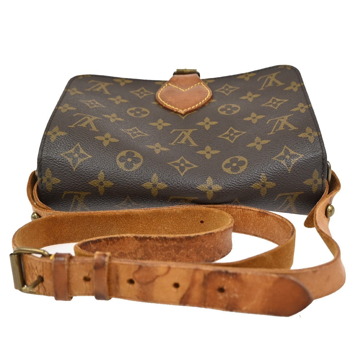 LOUIS VUITTON Cartouchiere MM Shoulder Bag Monogram Leather Brown M51253 39CA709