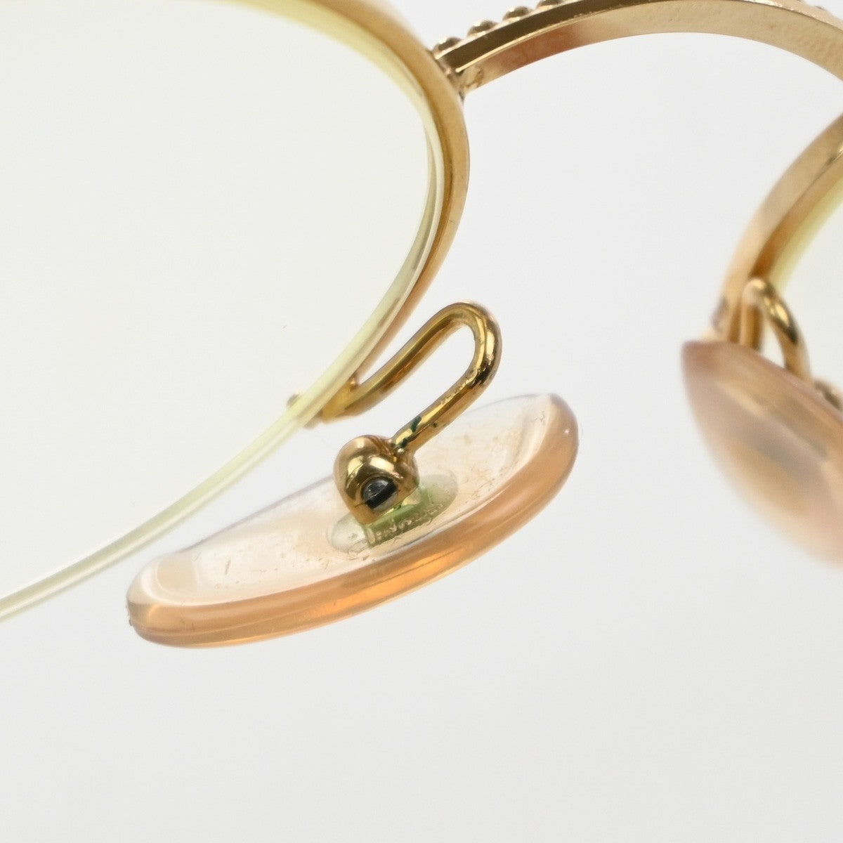 CHRISTIAN DIOR Logo Reading Glasses Eye Wear Metal Plastic Gold Red 09KP535