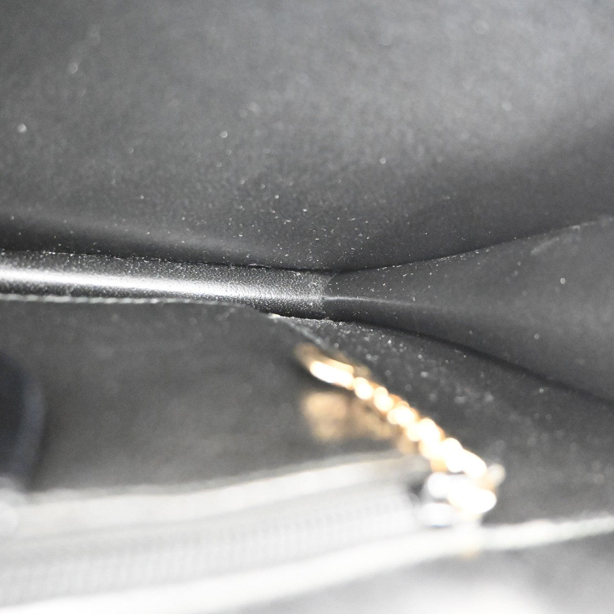 GUCCI LOGO Flap One Shoulder Hand Bag Leather Black GHW Italy 67KD073