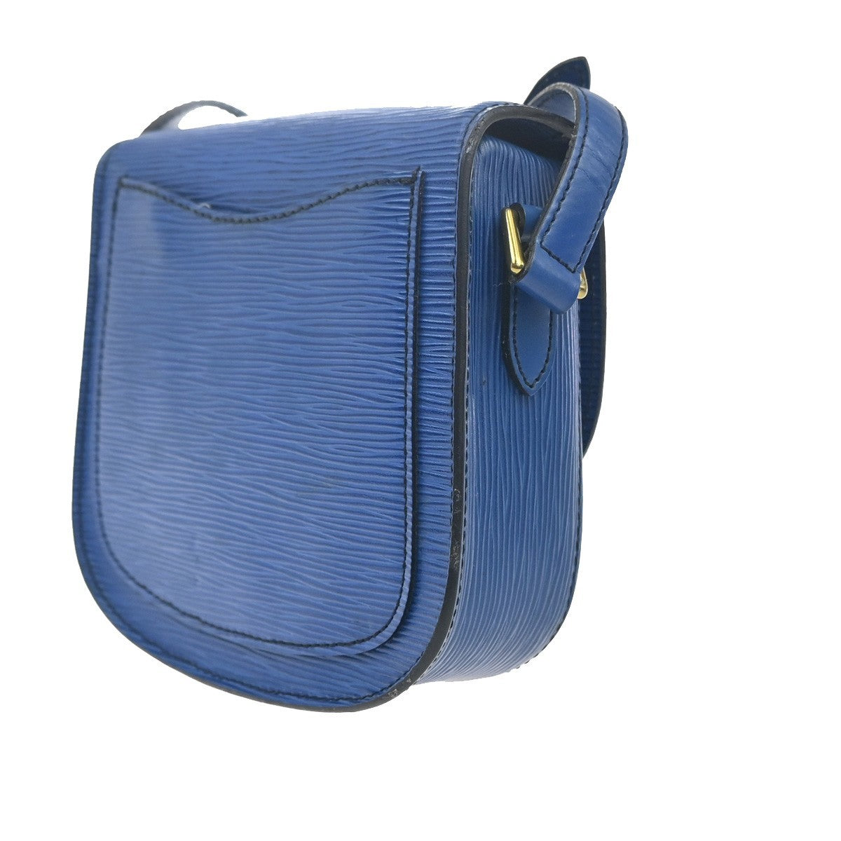 LOUIS VUITTON LV Mini Saint Cloud Shoulder Bag Epi Leather Blue M52215 83MA444