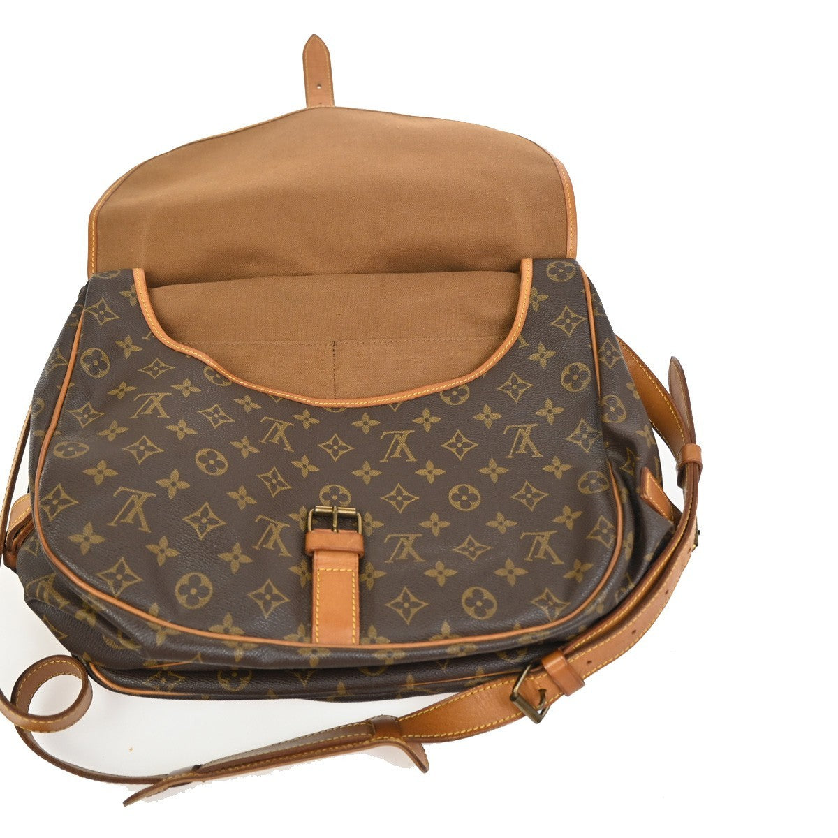 LOUIS VUITTON Saumur 35 Shoulder Bag Monogram Leather BN France M42254 79KC946