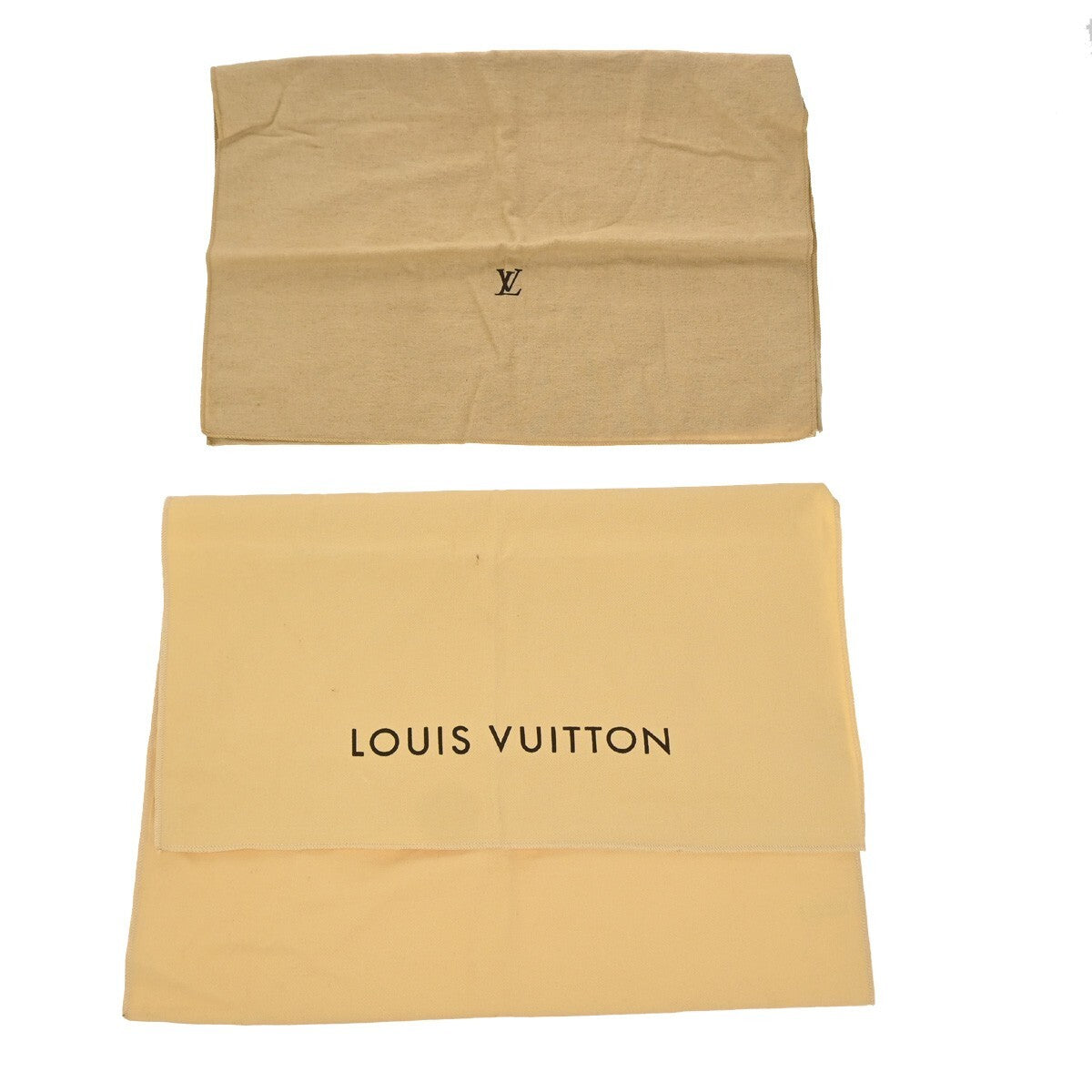 LOUIS VUITTON Logo 10 Set Dust Bag Drawstring Canvas Cotton Beige Brown 09EE127