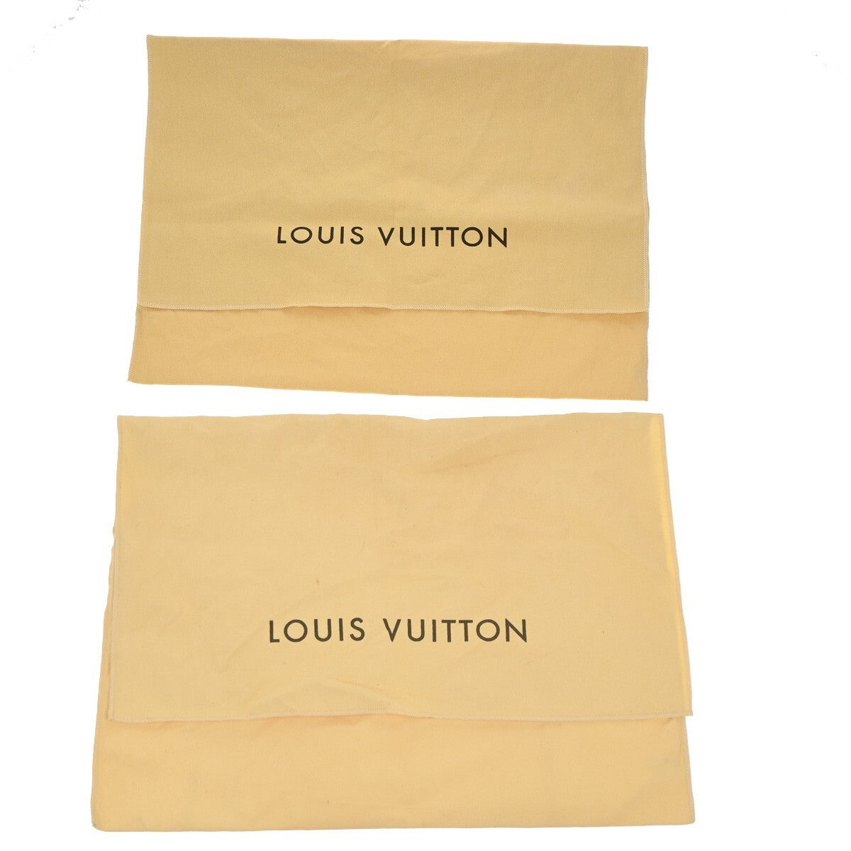 LOUIS VUITTON Logo 10 Set Dust Bag Drawstring Canvas Cotton Beige Brown 09EE135
