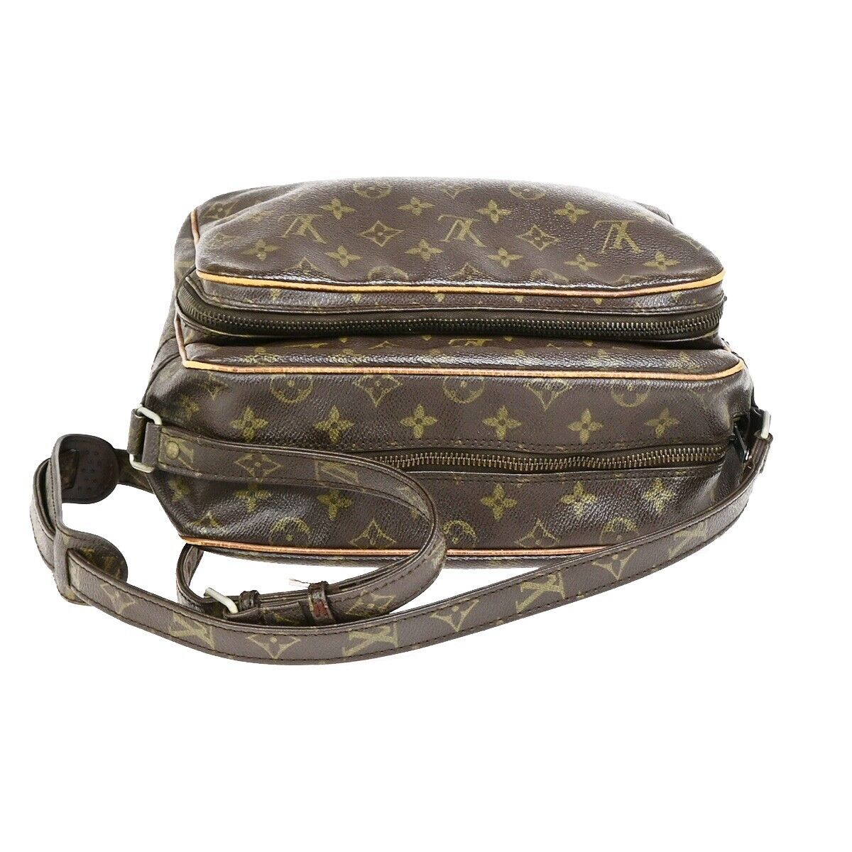 LOUIS VUITTON Nile Crossbody Shoulder Bag Monogram Leather Brown M45244 68ED041