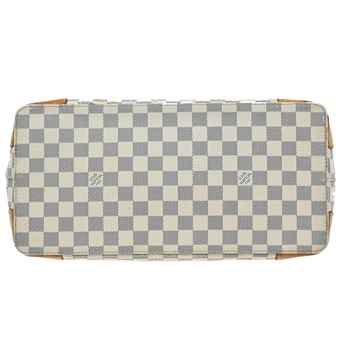 LOUIS VUITTON Hampstead MM Shoulder Bag Damier Azur Leather White N51206 88KB552