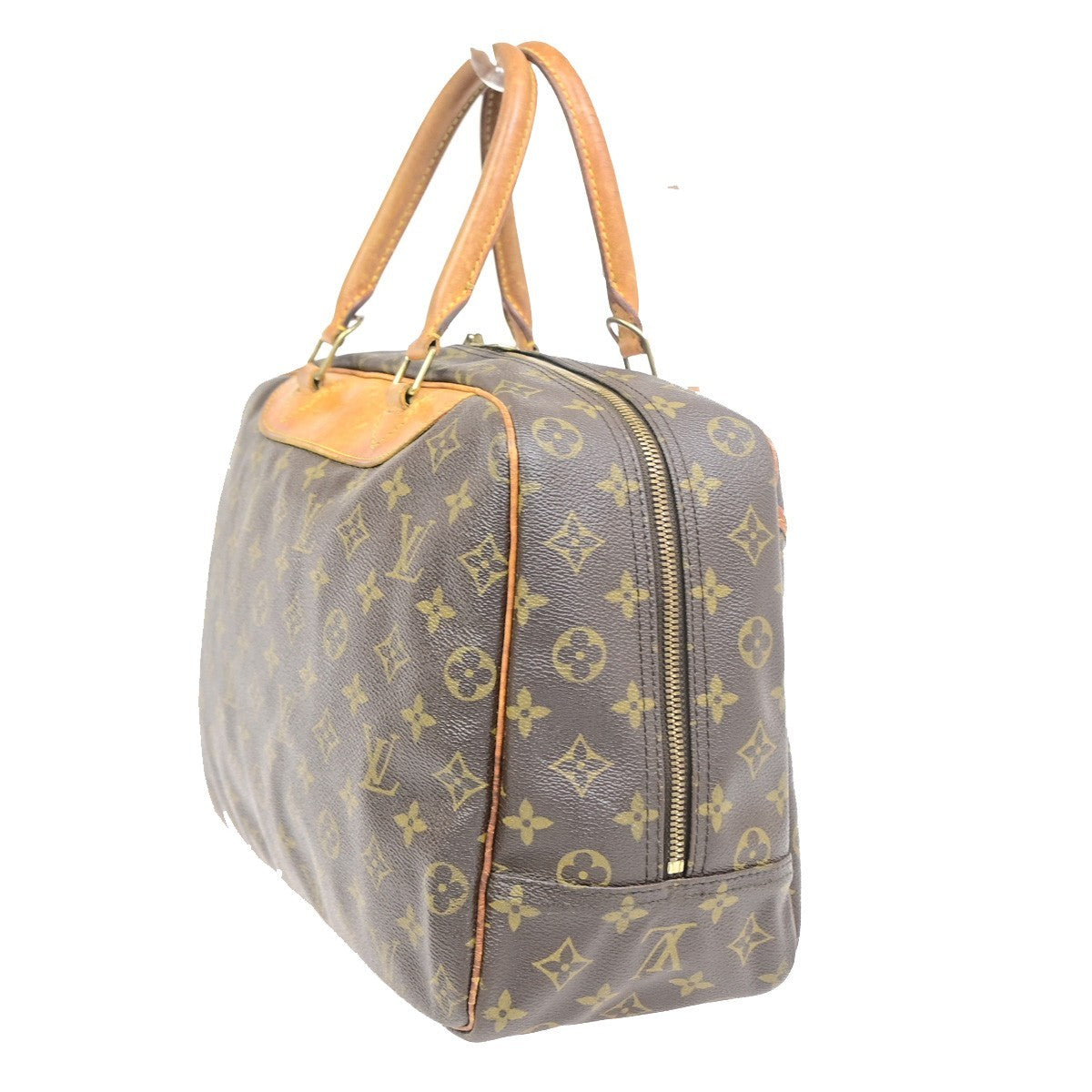 LOUIS VUITTON LV Logo Deauville Hand Bag Monogram Leather Brown M47270 30PA134