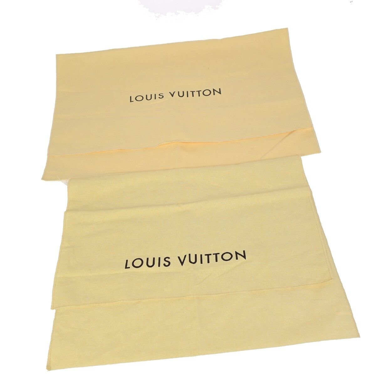 LOUIS VUITTON Logo 10 Set Dust Bag Drawstring Canvas Cotton Beige Brown 09FA766