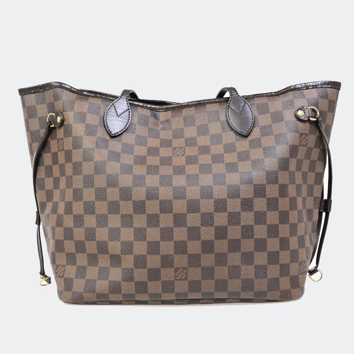 LOUIS VUITTON Neverfull MM Shoulder Tote Bag Damier Leather Brown N51105 90EB850
