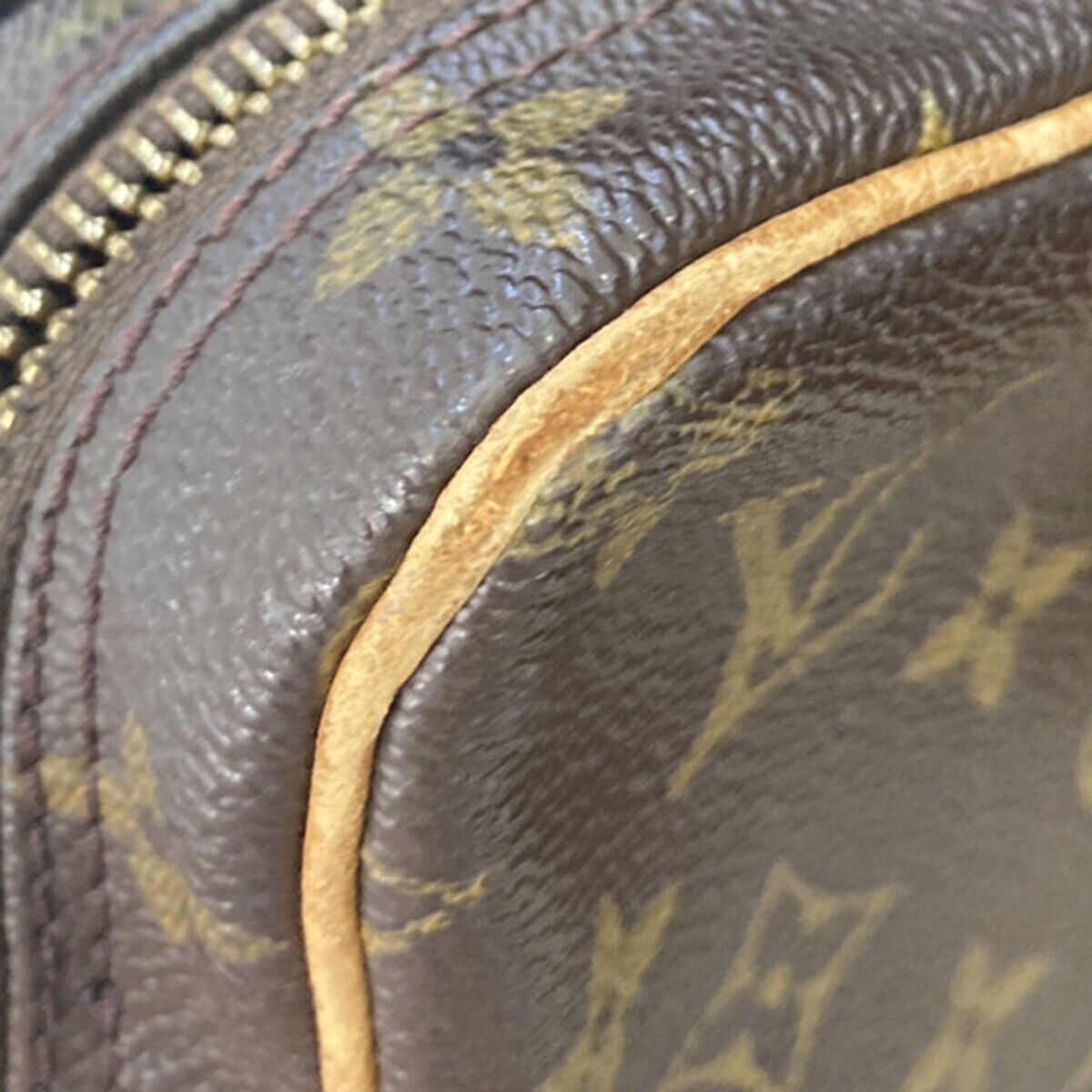 LOUIS VUITTON Danube Shoulder Bag Monogram Leather Brown France M45266 64ED013