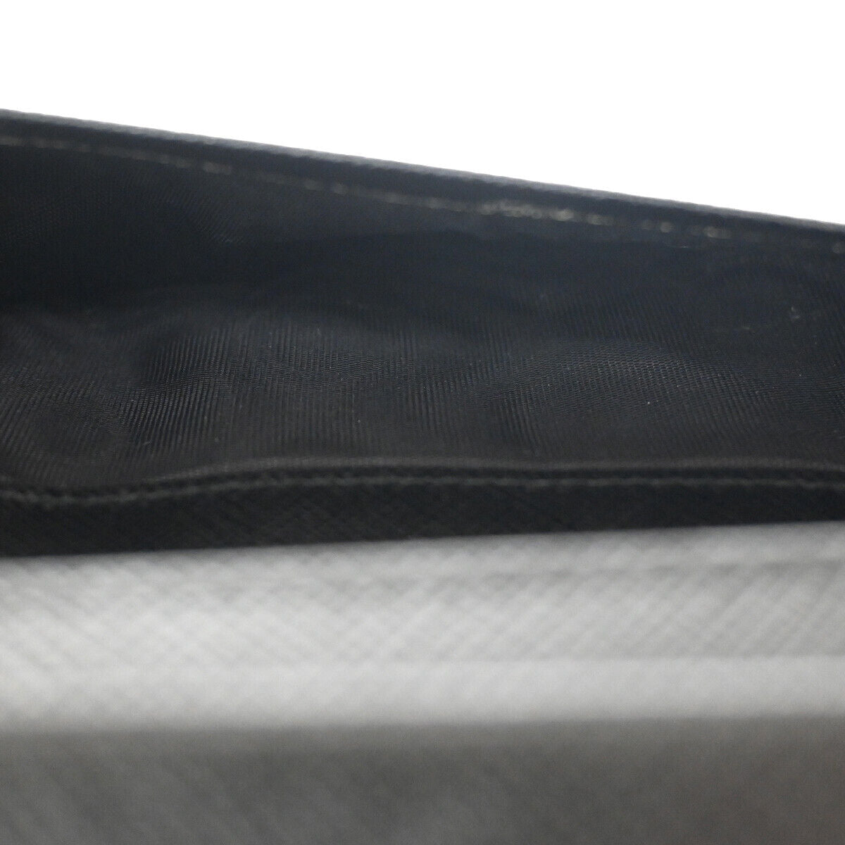 PRADA Logo Long Bifold Wallet Saffiano Leather Black Nero Gold Italy 70RH734