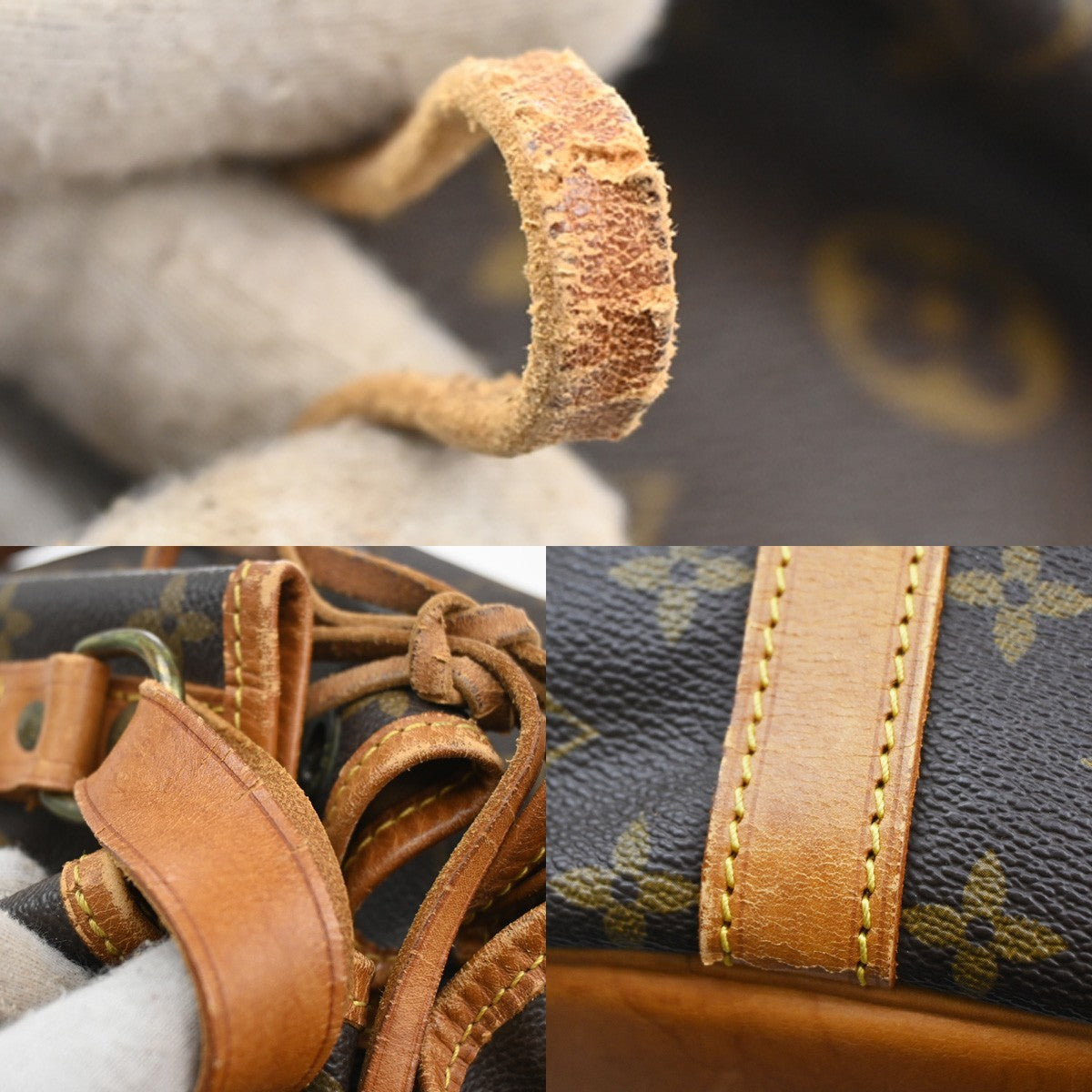LOUIS VUITTON Petit Noe Drawstring Shoulder Bag Monogram Leather M42226 34CA391