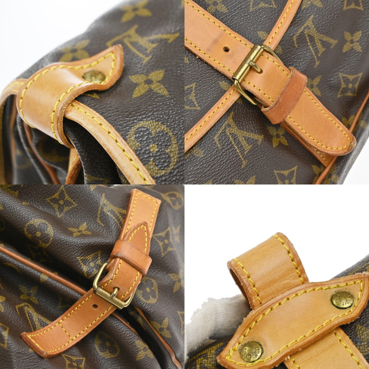 LOUIS VUITTON Saumur 35 Shoulder Bag Monogram Leather BN France M42254 71EG373