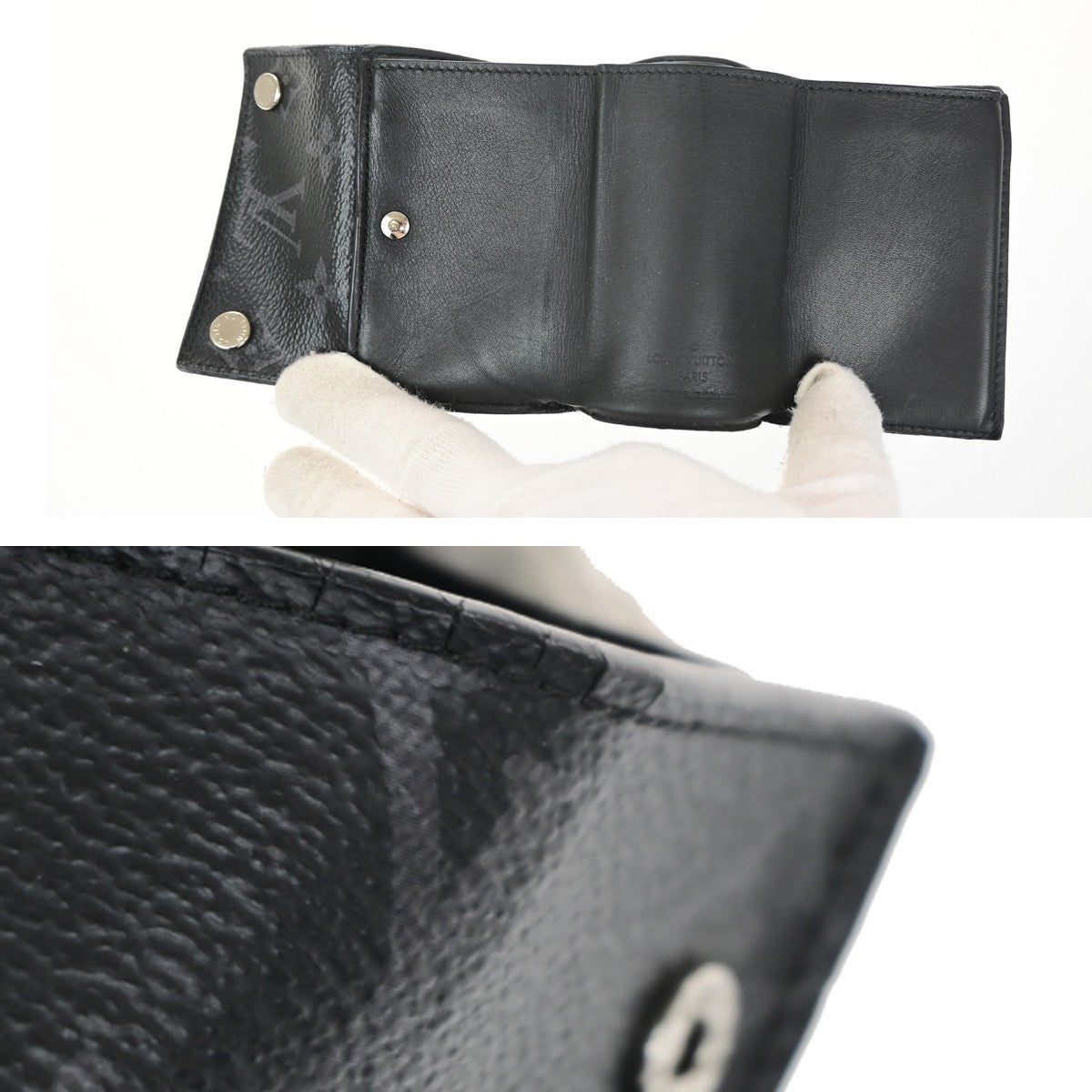 LOUIS VUITTON Discovery Compact Wallet Monogram Eclipse Leather M67630 61CB071