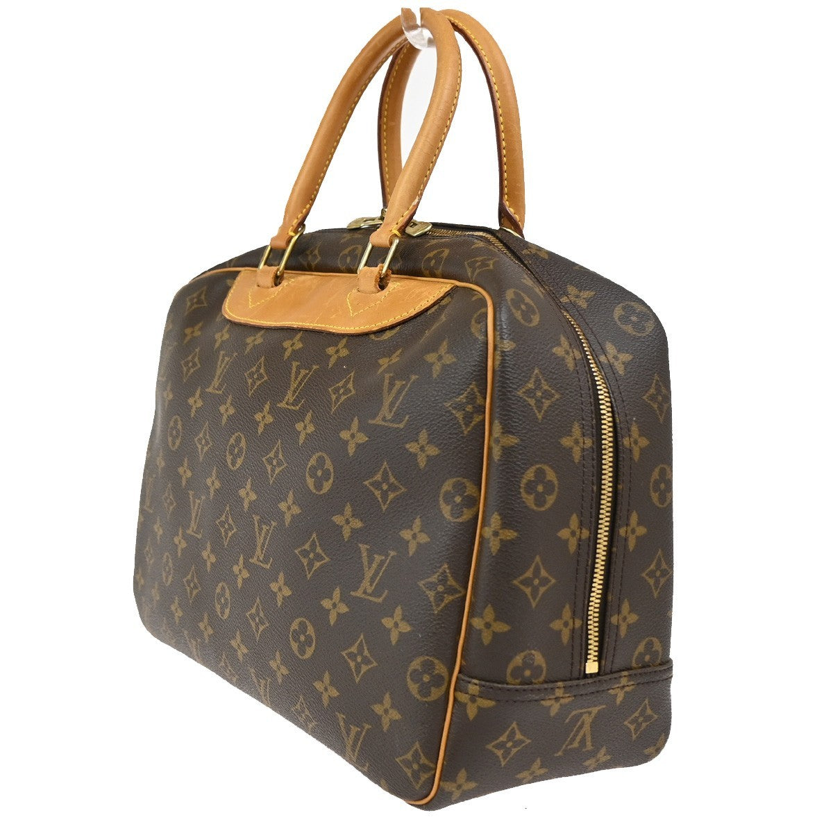 LOUIS VUITTON LV Logo Deauville Hand Bag Monogram Leather Brown M47270 81TA644