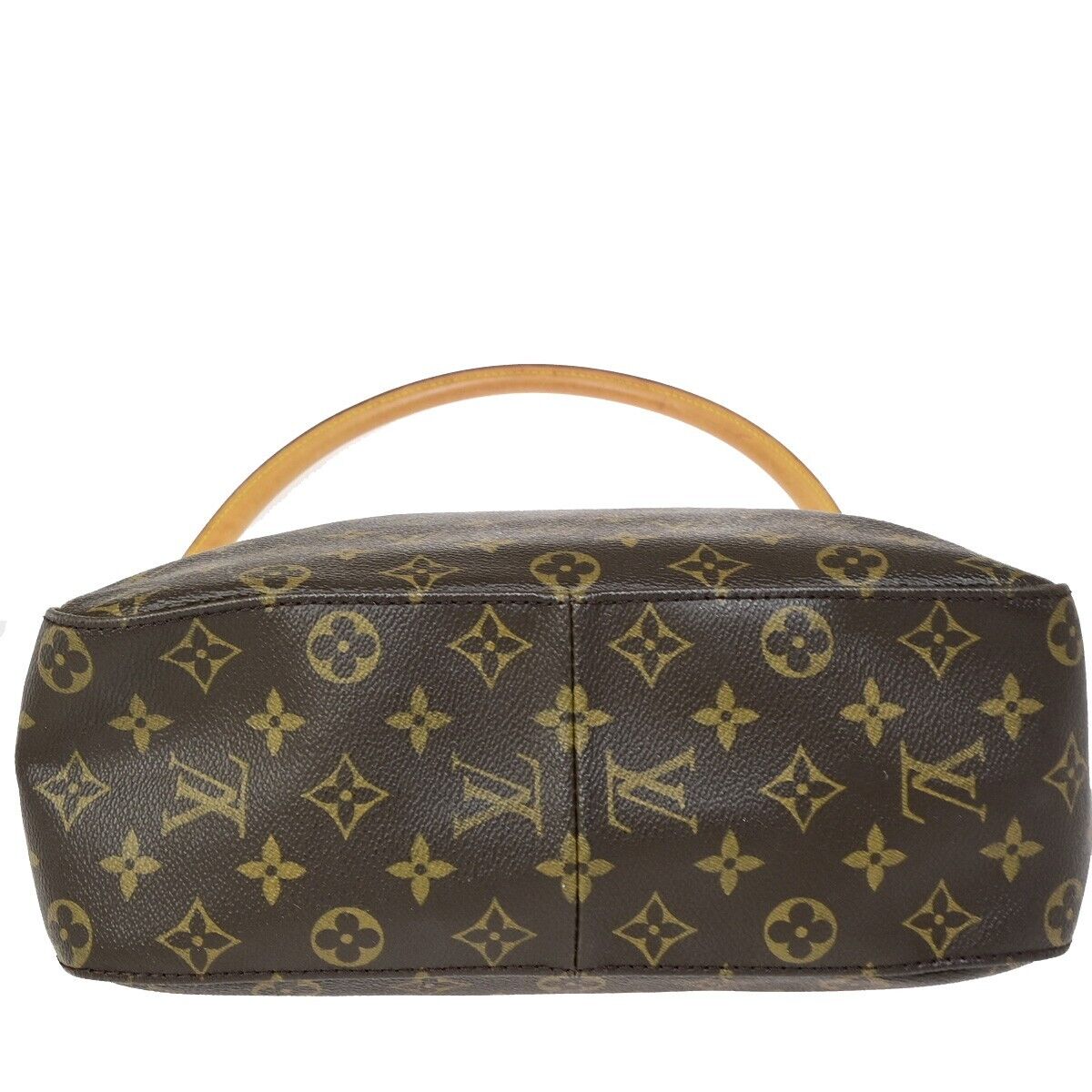 LOUIS VUITTON Logo Looping GM Shoulder Bag Monogram Leather Brown M51145 18FA754
