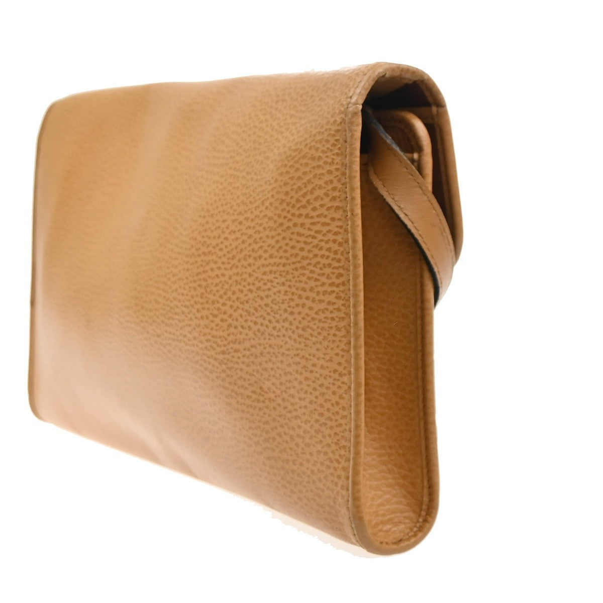 CHRISTIAN DIOR CD Flap 2way Shoulder Hand Bag Leather Beige GHW France 65KC998