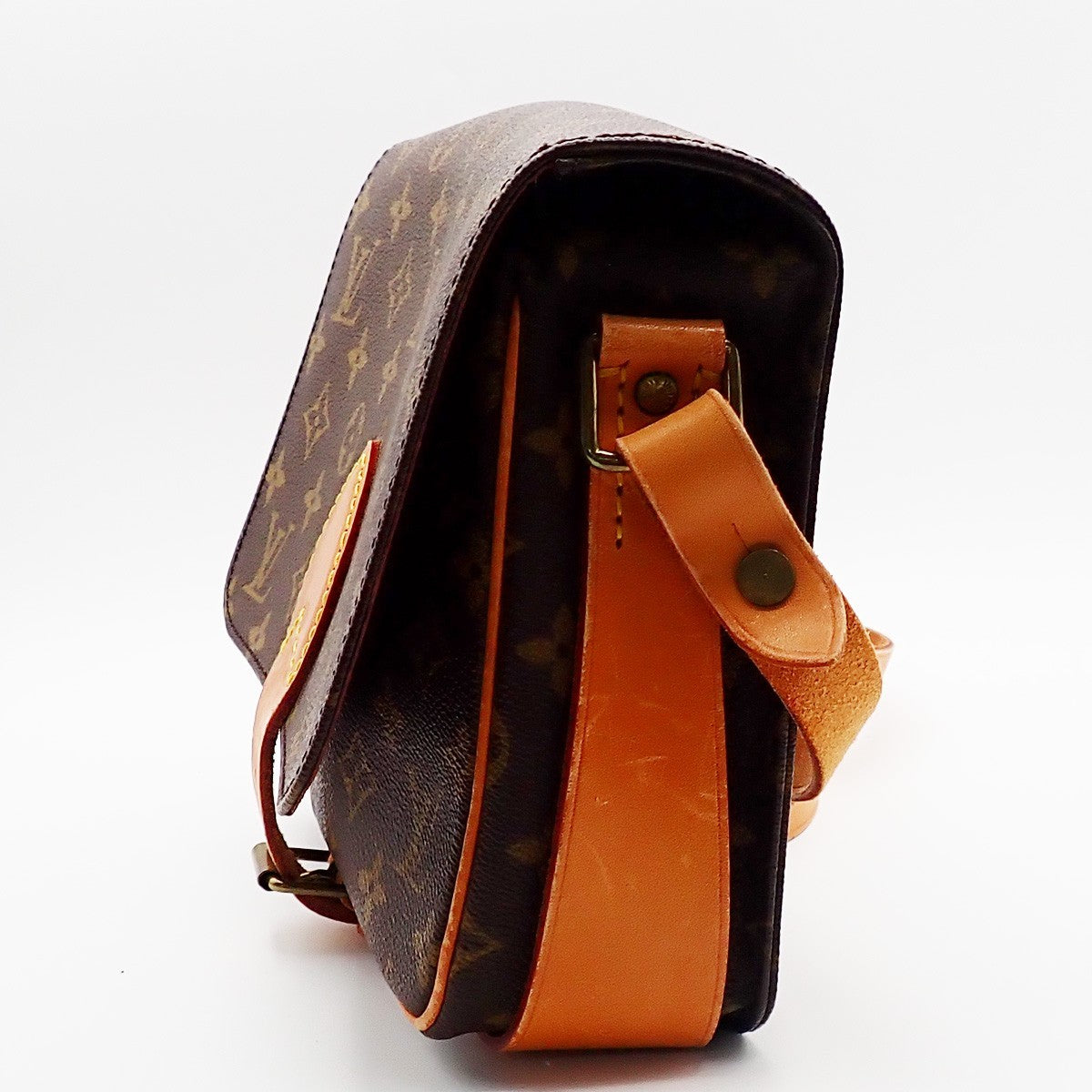 LOUIS VUITTON Cartouchiere MM Shoulder Bag Monogram Leather Brown M51253 72AA194