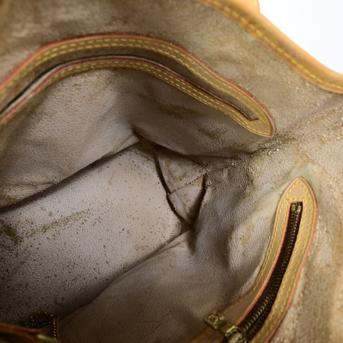 LOUIS VUITTON BUCKET PM Shoulder Tote Bag Monogram Leather Brown M42238 34EB427