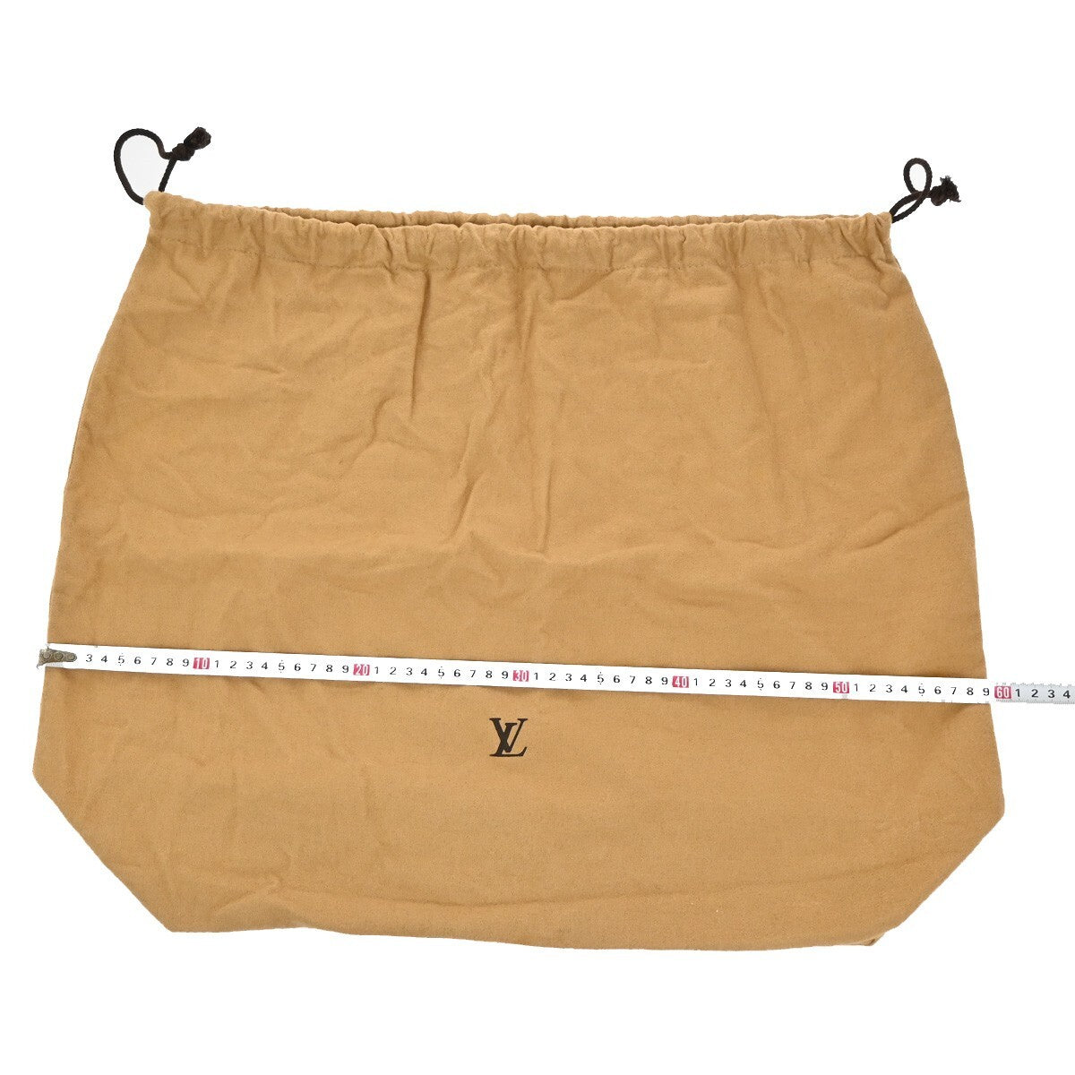 LOUIS VUITTON Logo 10 Set Dust Bag Drawstring Canvas Cotton Beige Brown 09EE145