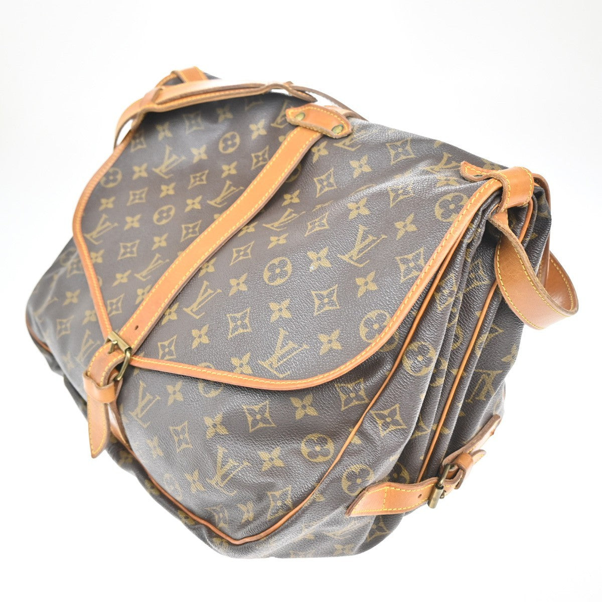 LOUIS VUITTON Saumur 35 Shoulder Bag Monogram Leather BN France M42254 82KC269